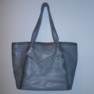 FRYE Nora knotted tote bag leather Washed Denim color